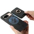 thumbnail image 2 of Allytech Google Pixel 8 Case, Detachable Magnetic Wallet Case with Card Holder & Ring Stand, Support Car Mount, Premium PU Leather Shockproof Durable Protective Slim Case Cover - Black, 2 of 6