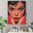 thumbnail image 4 of UXIEQU 12x16 Inch 2D Flat A Little Bonjour Wall Art Pink Red Pop Art Funny Living Room Gallery Decor, 4 of 8