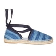 thumbnail image 6 of Jimmy Choo Women's Blue Denim Lace Up 'Dolphin' Espadrille Flats Shoes Size 5, 6 of 7