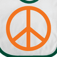 thumbnail image 4 of Inktastic Funky Orange Peace Sign Boys or Girls Baby Bib, 4 of 4