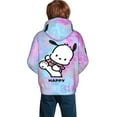 thumbnail image 5 of Sanrio Pochacco Kids' Hoodie 3d Print Sweatshirt Soft Pullover Hooded With Big Pockets Fans Gifts For Boys Or Girls Small, 5 of 7