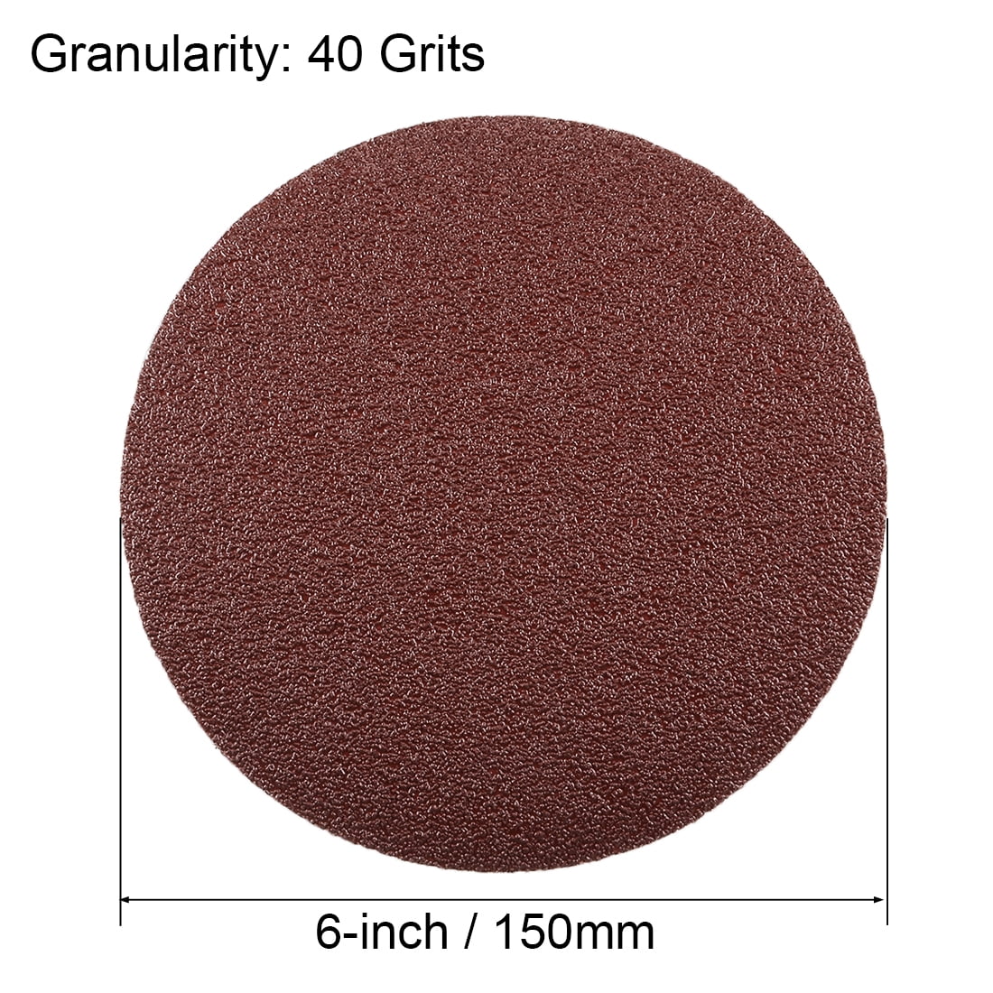 Unique Bargains PSA Sanding Disc, Adhesive Aluminum Oxide Sandpaper for Random Orbital Sander 40 Grit
