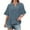Dark Blue-23, variant on Perfectbot Womens Button Down Shirts Ruffle Half Sleeve V Neck Ruched Tops Work Bussiness Blouse