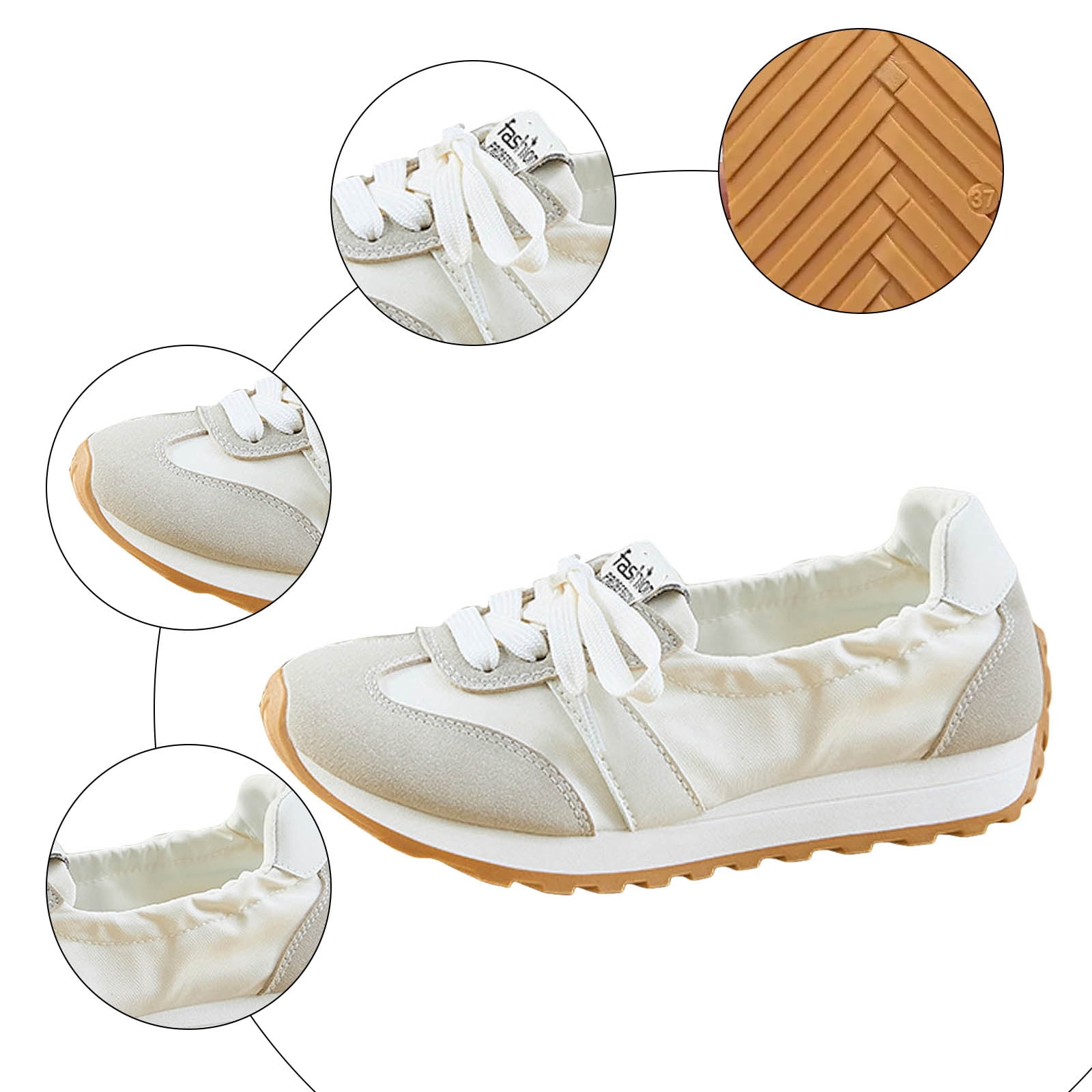 Womens Casual Fashion Sneakers Comfort Trendy Elastic Slip on Walking Flats Non Slip Nursing Work Loafers
