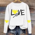 thumbnail image 2 of Timegard Womens Crewneck Sweatshirt Fall Loose Comfy Drop Shoulder Print Long Sleeve Pullover Tops, 2 of 4