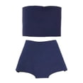 thumbnail image 3 of Ropa femenina a escala 1/6, moda casual, top y pantalones cortos a escala 1:6 Azul oscuro, 3 of 9