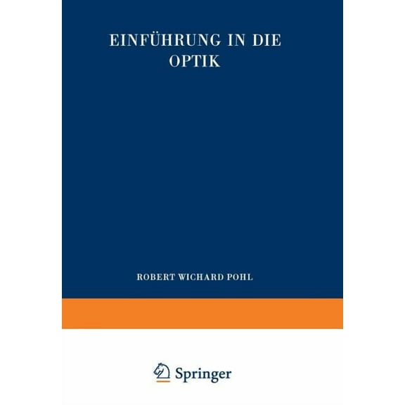 Einführung in Die Optik, (Paperback)
