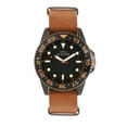 thumbnail image 1 of Dumont Leather-Band Watch - Black/Light Brown, 1 of 3