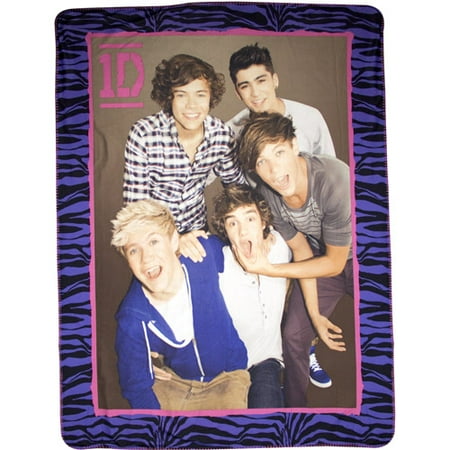 1 Direction Purple Zebra Throw