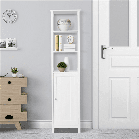 Bathroom Stand Alone Cabinet Yaheetech Floor Cabinet Multifunctional Bathroom Storage Cabinet 3 Tier Organizer Rack Stand Free 2 Layers Standing Shelf ()