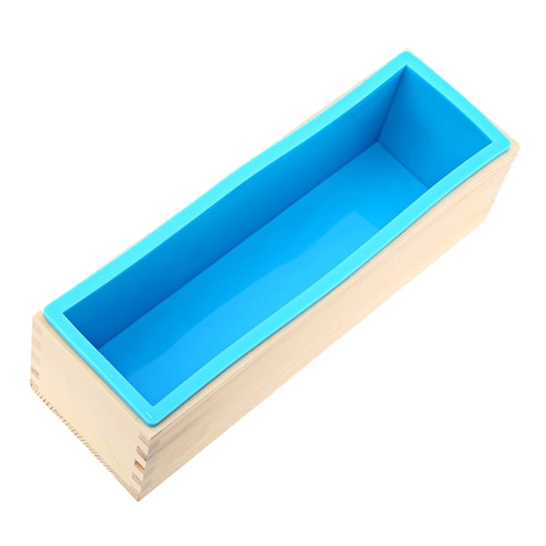 Molde rectangular de silicona para jabón, tostadas, pasteles, chocolate B azul