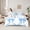 Blue, variant on Manfei Dreamy Bowknot Bed in a Bag Twin size, Light Yellow Bedding Sets Twin Size, Princess Ribbon Reversible Bedding Twin Size, Lightweight Bedroom Decorative, 7pcs