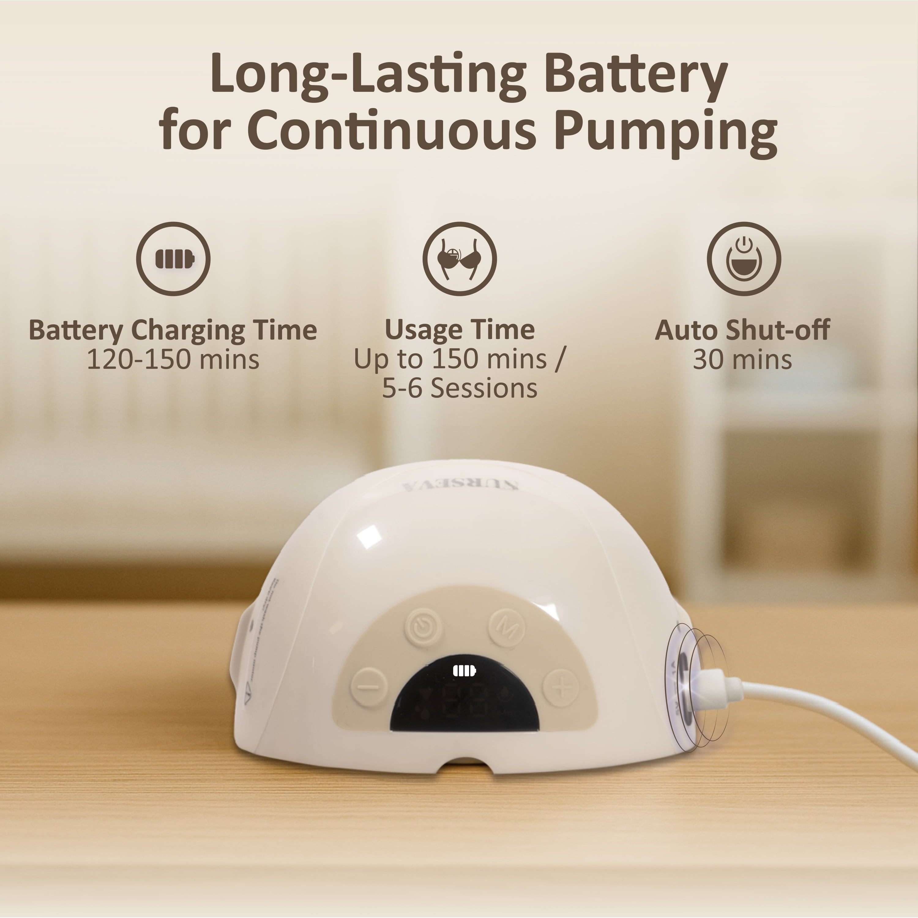 Nurseva Pro-90A Smart Wearable Breast Pump Set of 2 - 2026 Upgraded Edition, App Controlled, Double Sealed Silicone Cushion for Ultra Comfort, Leak-Proof Design