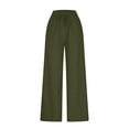 thumbnail image 3 of Women's Casual High Waisted Loose Wide Leg Jeans for Everyday Comfort Ideal for Spring and Fall Activities Senistyle Pants,Color:Dark Green,Size:L, 3 of 7