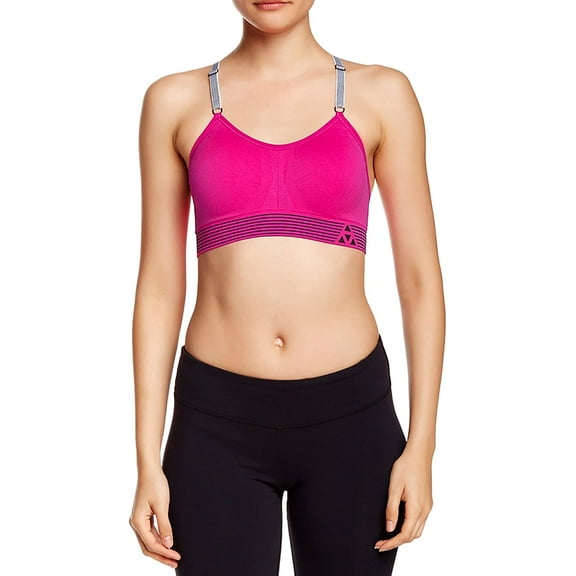 balanced tech women's ultimate performance seamless sports bra - pink glo - small
