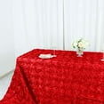 thumbnail image 6 of Efavormart 90"x156" Wholesale Rectangle Table Cover RED Grandiose Rosette 3D Satin Tablecloth For Wedding Party Event Decoration, 6 of 11