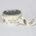 thumbnail image 2 of The Ribbon People Ivory Taffeta with Merry Christmas Print Wired Craft Ribbon 1.5" x 27 Yards, 2 of 2