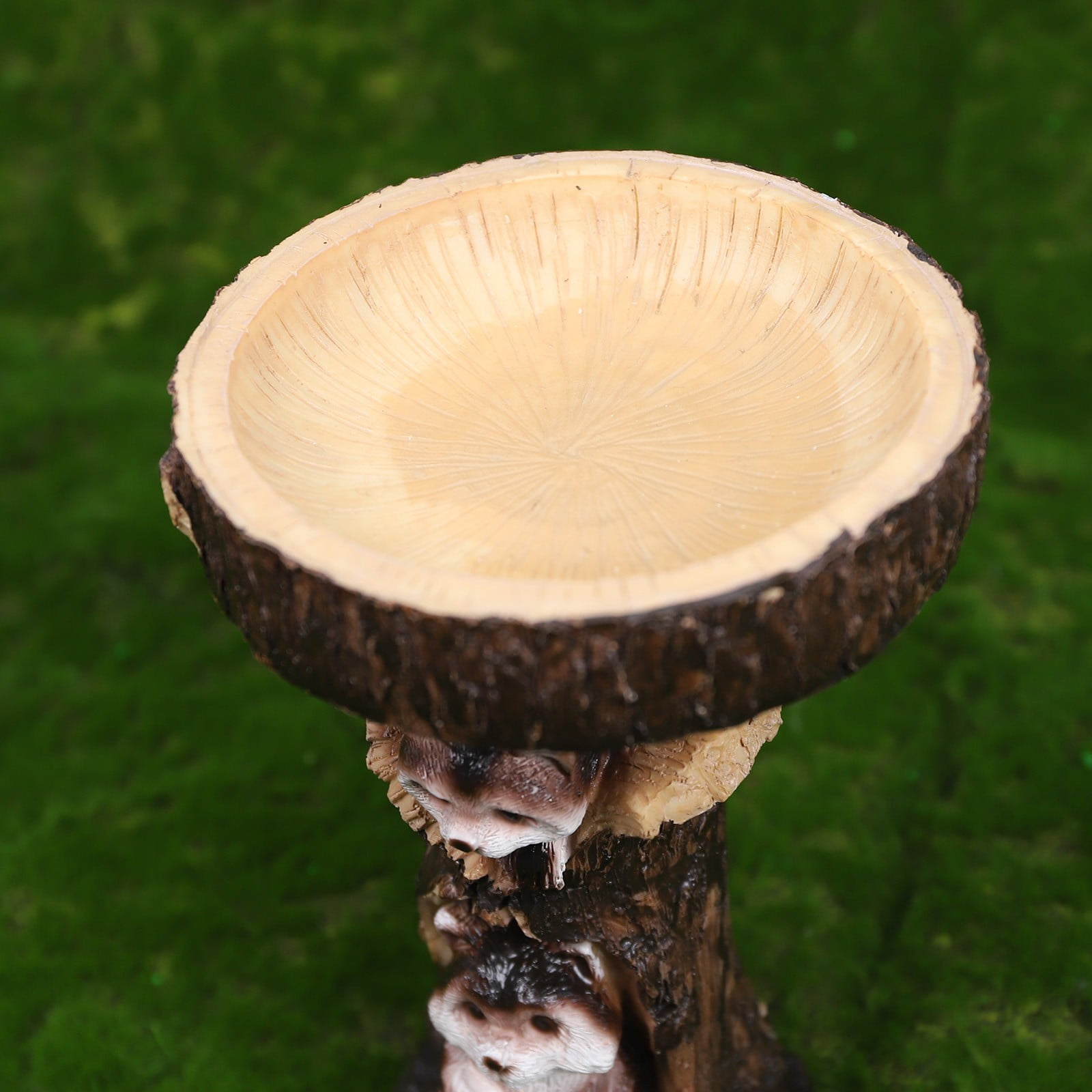 Barhoo Bird Bath Ornament Resin Raccoon Birdbath Polyresin Antique Garden Bird Bath for Home Garden Yard Resin Bird Bath Garden Ornament Clearance!