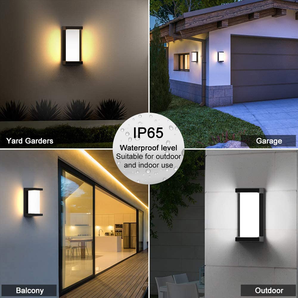 Sytmhoe LED Modern Outdoor Wall Lights Exterior Lantern