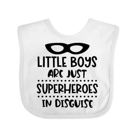 

Inktastic Little Boys are Just Superheroes in Disguise with Mask Gift Baby Boy Bib