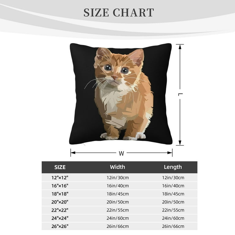 ZICANCN Funny Funny Cat Decorative Throw Pillow Covers, Bed Couch Sofa  Decorative Knit Pillow Covers for Living Room Farmhouse 26x26