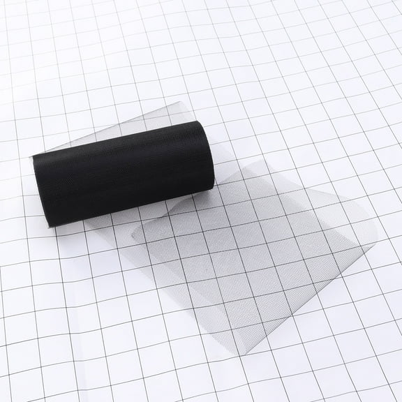 LEORX mesh tulle roll Black Tulle Fabric Non-raveling for Craft Projects 1Set