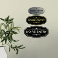 thumbnail image 3 of Victorian No Re-Entry Sign (Black) - Large, 3 of 5