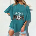 thumbnail image 4 of Tops de manga corta con hombros caídos informales de verano para mujer, camisetas divertidas con cuello redondo y estampado de béisbol OAVQHLG3B Store  lin121212, 4 of 5