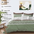thumbnail image 3 of 3 Piece Sage Green Brown Flowers Duvet Cover Set Full Size,Microfiber Comforter/Quilt Cover with Corner Ties and 2 Pillowcases,Classic Botanical Art Elegant All Season Bedding with Zipper Closure, 3 of 8