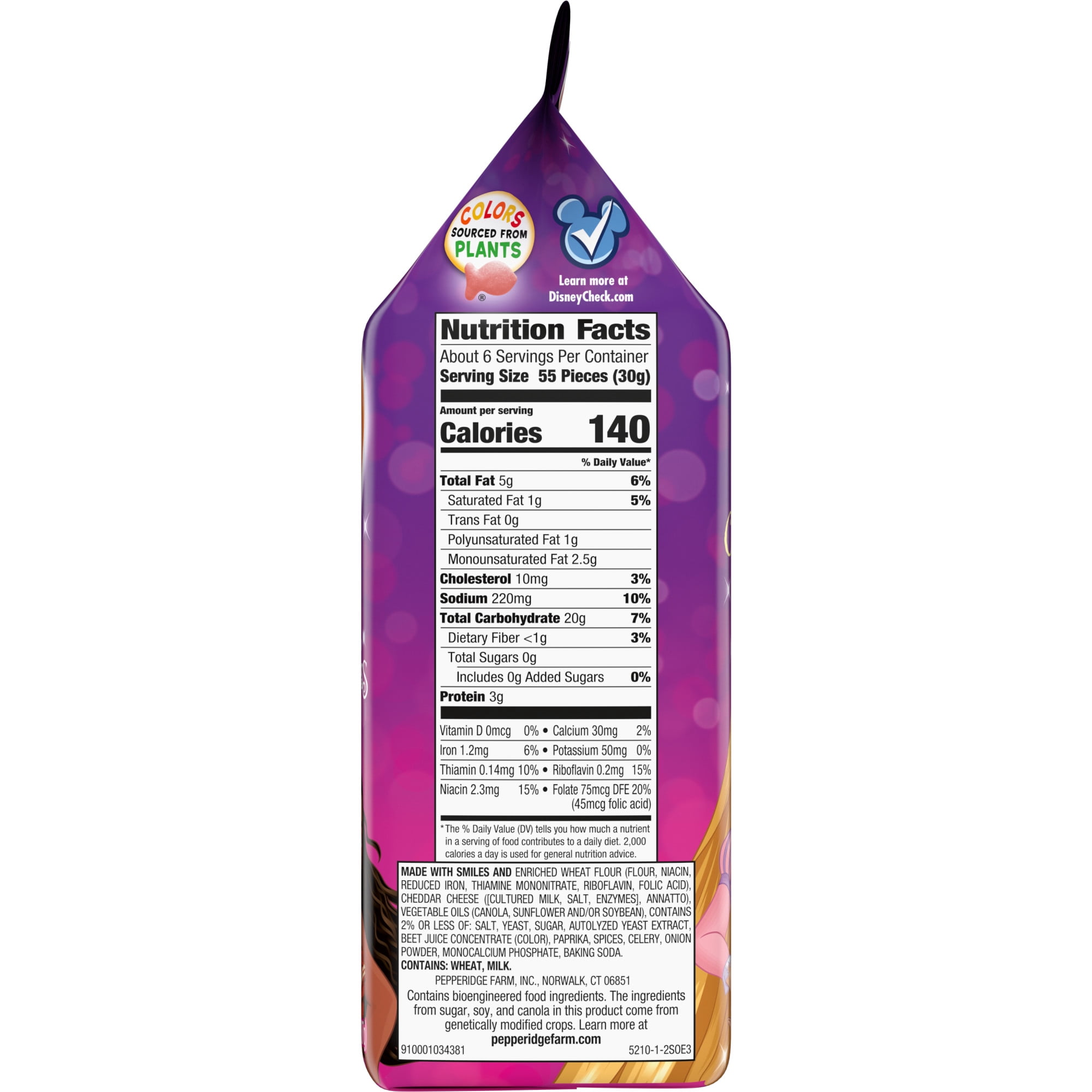 Goldfish Disney Princess Cheddar Crackers, Snack Crackers, 6.6 oz Bag