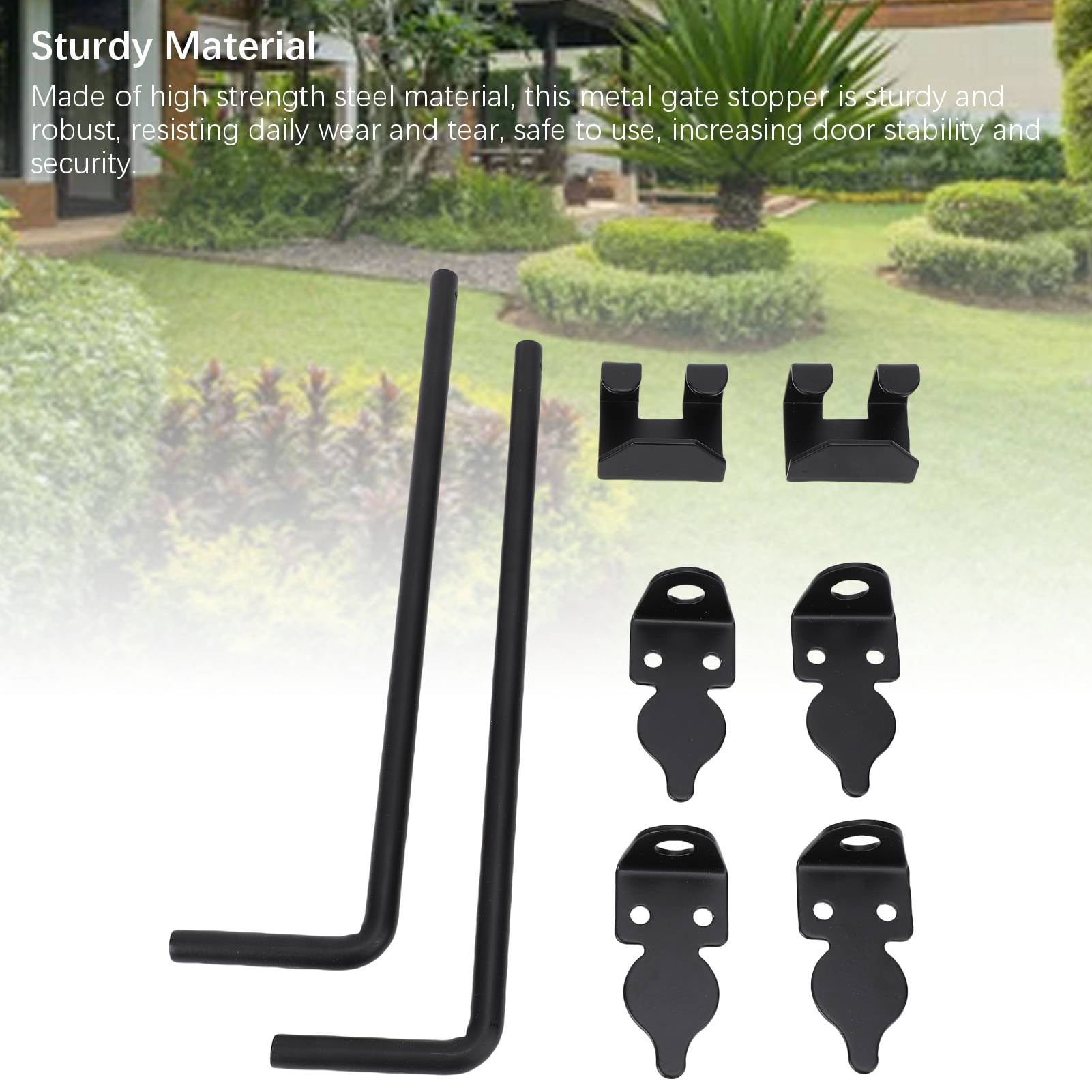 Riousery 32 in Heavy Duty Cane Drop Bolt Gate Ground Latch Rod Hardware for Wooden Fence Exterior Doors (32 inches / 81.28 cm)