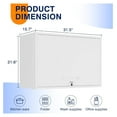 thumbnail image 3 of Metal Wall Cabinet with Doors and Shelves, Floating Storage Unit for Garage or Basement (White, 21.6" H), 3 of 8