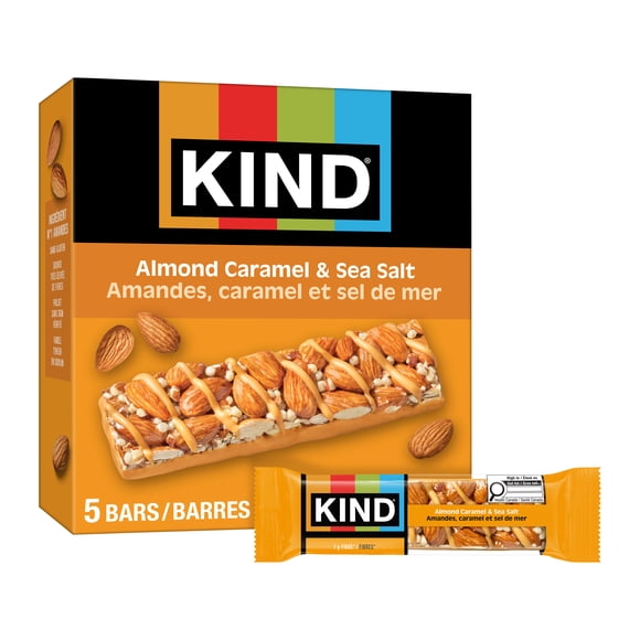 KIND Almond Caramel & Sea Salt Bars, 40g, 5 Bars
