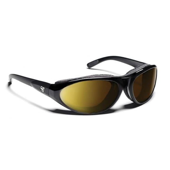 by Panoptx Cyclone Glossy Black Frame with SharpView Polarized Copper Sunglass