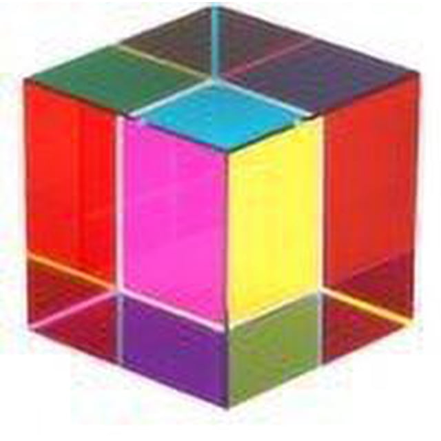 Cubo de color, cubo de Rubik de cristal, prisma de color, pirámide, juguetes de escritorio, adornos decorativos