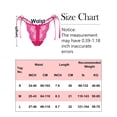 thumbnail image 5 of Aivtalk Lace Thongs Women's Side Tie Adjustable G-String Ladies See Through Underwear with Bowknot Low Rise Wavy Panty for Valentine's Day M Rose Red, 5 of 5