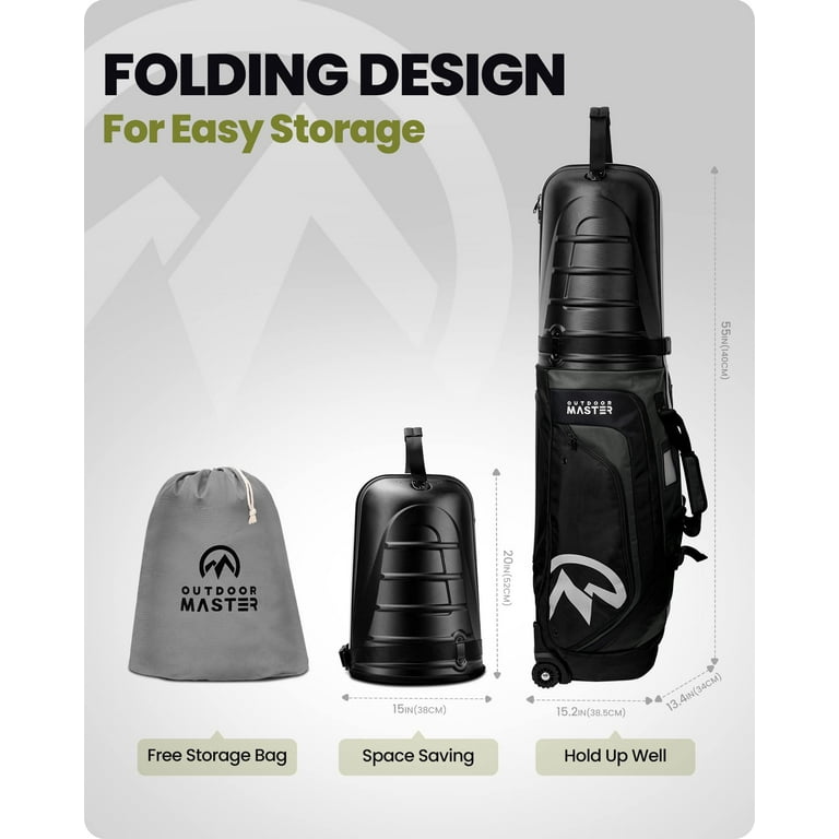 OUTDOOR MASTER ゴルフバッグ OutdoorMaster Golf Travel Bags with Shell Cover, Carry Shoulder