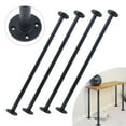 thumbnail image 2 of DENEST 4Pcs Metal Table Legs Dining Table Legs 30" inch Height, Metal Desk Legs Black, 2 of 12