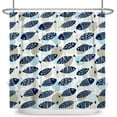thumbnail image 6 of Summer Shower Curtain, Blue Fish Ocean Fishes Coastal Pattern Bath Curtains Waterproof Fabric with Hooks for Home Decor, 72Wx84H, 6 of 6