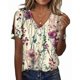 thumbnail image 1 of Tops HOTYD con estampado floral bohemio con cuello en V y hombros descubiertos para mujer S, 1 of 2
