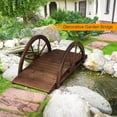 thumbnail image 3 of Costway 3.3FT Garden Bridge Classic Arc Wooden Bridge Decorative Garden Landscape, 3 of 9