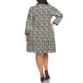 thumbnail image 3 of White Mark Women's Plus Size Leopard Print Shift Dress, 3 of 6