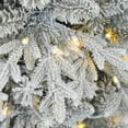 thumbnail image 3 of 7.5 ft Pre-lit Slim Flocked Northern Fir PE/PVC Tree 2365 Tips 400 Color Select LED Lights, 3 of 3