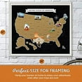 thumbnail image 7 of Framable Poster Travel Map of USA with Custom State Pictures & Gold Foiling for Home Wall, 7 of 7