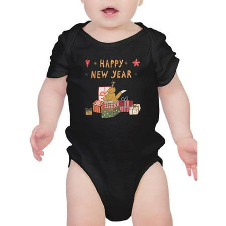 

Happy New Year Kitten W Gifts Bodysuit Infant -Image by Shutterstock 24 Months