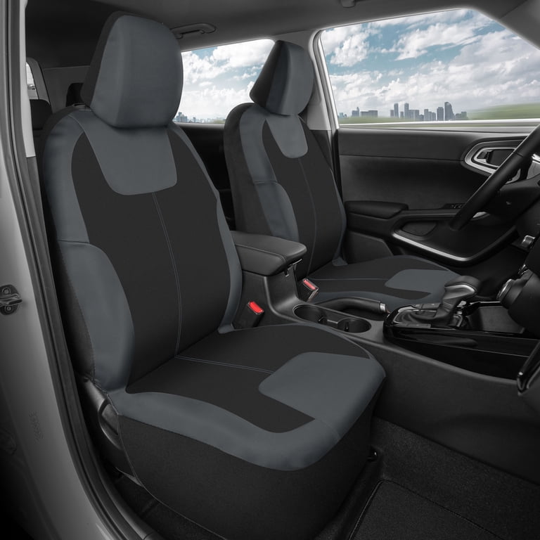 Motor Trend Waterproof Front Car Seat Covers, Gray photo 3