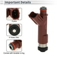 thumbnail image 3 of Inyector de combustible Unique Bargains para Toyota Yaris 1.5L 2005-2013 Coincidencia de flujo de boquilla NO.23209-21060 1 Pcs Motor, 3 of 7