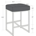 Counter Stools Modern Upholstered Metal Counter Height Stools with