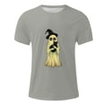 thumbnail image 4 of Handshe Men's Halloween Graphic Short Sleeve Round Neck T-Shirt - Trendy Blouse, 4 of 5