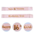 thumbnail image 6 of FOLOYORI 2Pcs Happy Birthday Sash for Girls in Golden Color and Elegant Style, 6 of 8